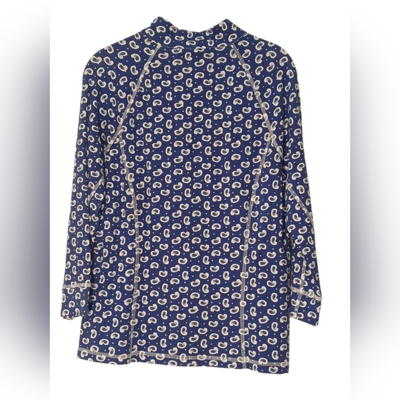 Weekends By Chico's -NWT Blue Paisley Zip Up Jacket W/3/4 Sleeves Pockets,Size 0 - Picture 8 of 12